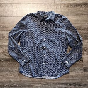 Banana Republic Navy Print Dress Shirt